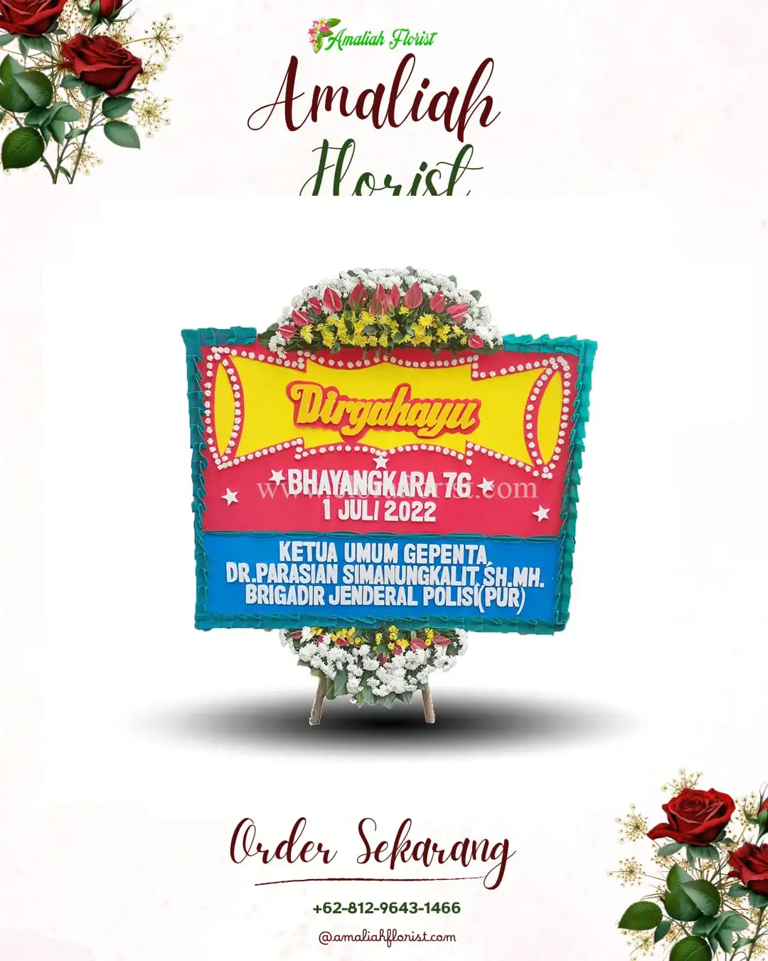 Papan Bunga HUT Ulang Tahun Bangoan